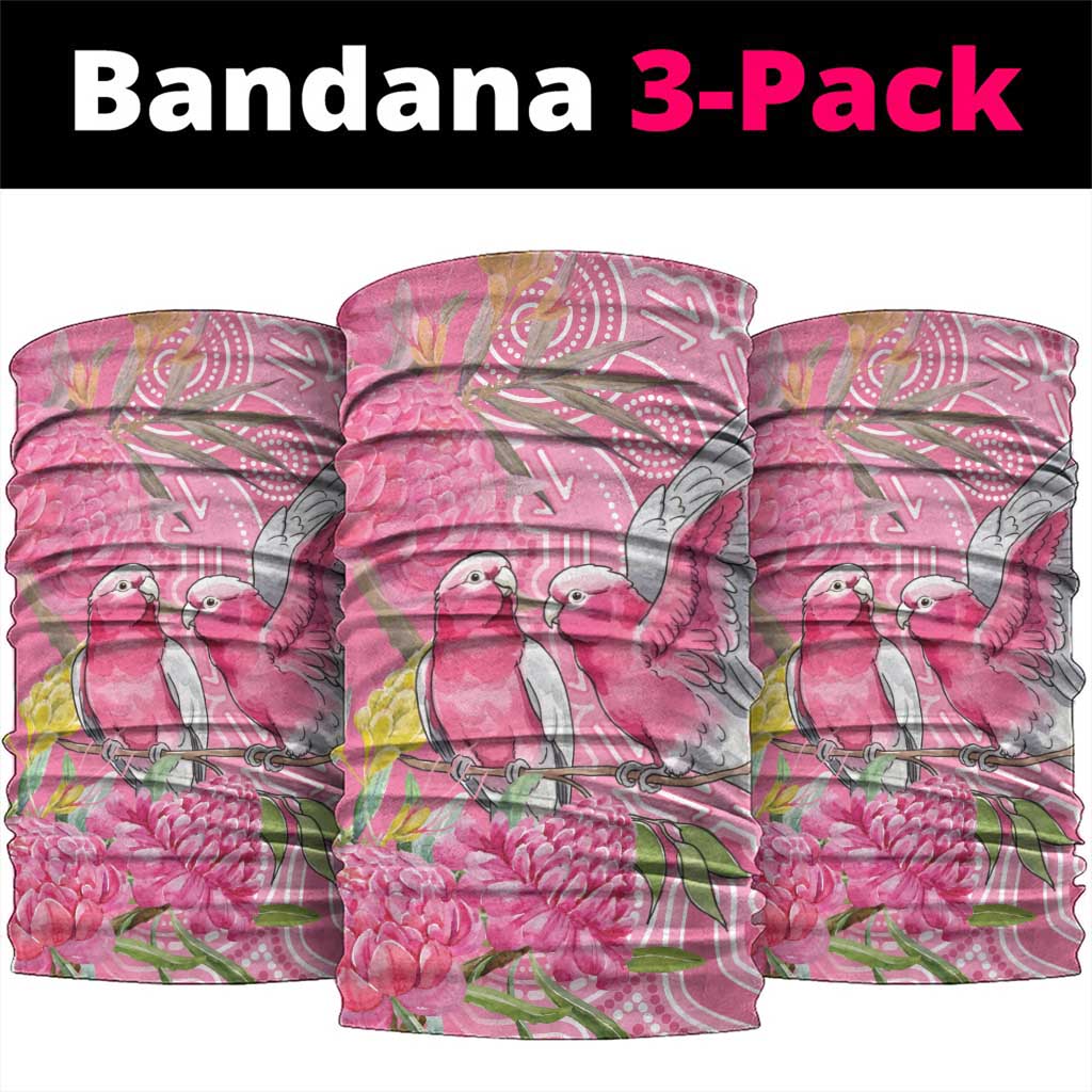 Australia Pink Galah Neck Gaiter Rose-breasted Cockatoo Waratah Indigenous Art - Aussie Hoodie