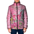 Australia Pink Galah Padded Jacket Rose-breasted Cockatoo Waratah Indigenous Art - Aussie Hoodie