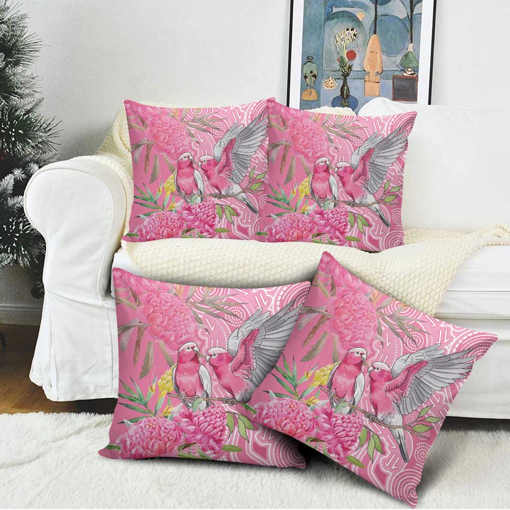 Australia Pink Galah Pillow Cover Rose-breasted Cockatoo Waratah Indigenous Art - Aussie Hoodie