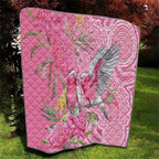 Australia Pink Galah Quilt Rose-breasted Cockatoo Waratah Indigenous Art - Aussie Hoodie
