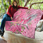 Australia Pink Galah Quilt Rose-breasted Cockatoo Waratah Indigenous Art - Aussie Hoodie