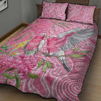Australia Pink Galah Quilt Bed Set Rose-breasted Cockatoo Waratah Indigenous Art - Aussie Hoodie