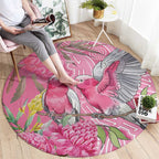Australia Pink Galah Round Carpet Rose-breasted Cockatoo Waratah Indigenous Art - Aussie Hoodie