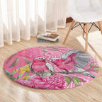 Australia Pink Galah Round Carpet Rose-breasted Cockatoo Waratah Indigenous Art - Aussie Hoodie