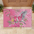 Australia Pink Galah Rubber Doormat Rose-breasted Cockatoo Waratah Indigenous Art - Aussie Hoodie