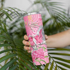 Australia Pink Galah Skinny Tumbler Rose-breasted Cockatoo Waratah Indigenous Art - Aussie Hoodie