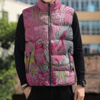 Australia Pink Galah Sleeveless Puffer Jacket Rose-breasted Cockatoo Waratah Indigenous Art - Aussie Hoodie