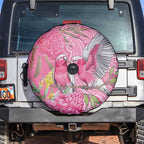 Australia Pink Galah Spare Tire Cover Rose-breasted Cockatoo Waratah Indigenous Art - Aussie Hoodie