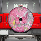 Australia Pink Galah Spare Tire Cover Rose-breasted Cockatoo Waratah Indigenous Art - Aussie Hoodie