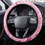 Australia Pink Galah Steering Wheel Cover Rose-breasted Cockatoo Waratah Indigenous Art - Aussie Hoodie