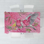 Australia Pink Galah Tablecloth Rose-breasted Cockatoo Waratah Indigenous Art - Aussie Hoodie