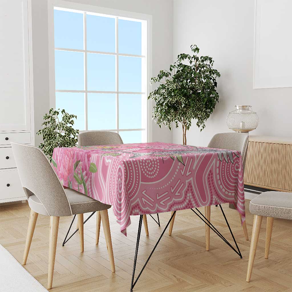 Australia Pink Galah Tablecloth Rose-breasted Cockatoo Waratah Indigenous Art - Aussie Hoodie