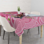 Australia Pink Galah Tablecloth Rose-breasted Cockatoo Waratah Indigenous Art - Aussie Hoodie