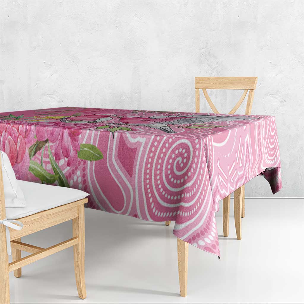 Australia Pink Galah Tablecloth Rose-breasted Cockatoo Waratah Indigenous Art - Aussie Hoodie