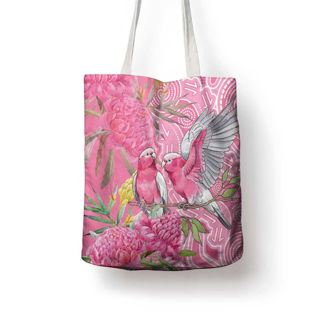 Australia Pink Galah Tote Bag Rose-breasted Cockatoo Waratah Indigenous Art - Aussie Hoodie