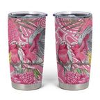 Australia Pink Galah Tumbler Cup Rose-breasted Cockatoo Waratah Indigenous Art - Aussie Hoodie