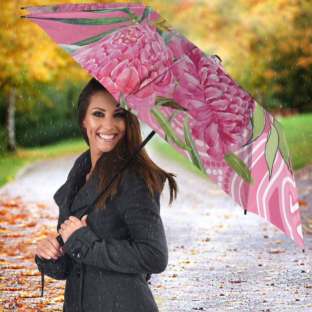 Australia Pink Galah Umbrella Rose-breasted Cockatoo Waratah Indigenous Art - Aussie Hoodie