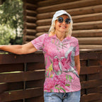Australia Pink Galah Women Polo Shirt Rose-breasted Cockatoo Waratah Indigenous Art - Aussie Hoodie