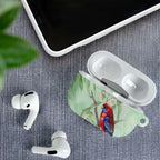 Australia Crimson Rosella AirPods Case Platycercus Elegans Eucalyptus Alba Watercolor - Aussie Hoodie