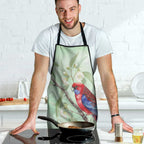 Australia Crimson Rosella Apron Platycercus Elegans Eucalyptus Alba Watercolor - Aussie Hoodie