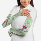 Australia Crimson Rosella Arm Sleeves Platycercus Elegans Eucalyptus Alba Watercolor - Aussie Hoodie
