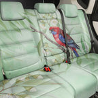 Australia Crimson Rosella Back Car Seat Cover Platycercus Elegans Eucalyptus Alba Watercolor - Aussie Hoodie