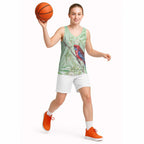 Australia Crimson Rosella Basketball Jersey Platycercus Elegans Eucalyptus Alba Watercolor - Aussie Hoodie