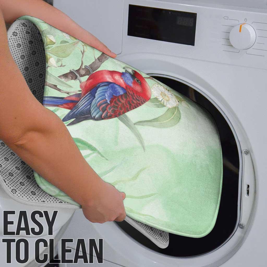 Australia Crimson Rosella Bathroom Set Platycercus Elegans Eucalyptus Alba Watercolor - Aussie Hoodie