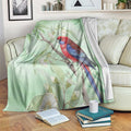 Australia Crimson Rosella Blanket Platycercus Elegans Eucalyptus Alba Watercolor - Aussie Hoodie
