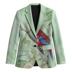 Australia Crimson Rosella Blazer Platycercus Elegans Eucalyptus Alba Watercolor - Aussie Hoodie