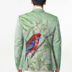 Australia Crimson Rosella Blazer Platycercus Elegans Eucalyptus Alba Watercolor - Aussie Hoodie