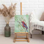 Australia Crimson Rosella Canvas Wall Art Platycercus Elegans Eucalyptus Alba Watercolor - Aussie Hoodie