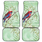 Australia Crimson Rosella Car Mats Platycercus Elegans Eucalyptus Alba Watercolor - Aussie Hoodie