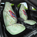 Australia Crimson Rosella Car Seat Cover Platycercus Elegans Eucalyptus Alba Watercolor - Aussie Hoodie