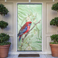Australia Crimson Rosella Door Cover Platycercus Elegans Eucalyptus Alba Watercolor - Aussie Hoodie