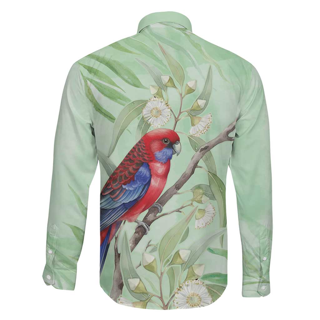 Australia Crimson Rosella Family Matching Summer Maxi Dress and Hawaiian Shirt Platycercus Elegans Eucalyptus Alba Watercolor - Aussie Hoodie