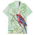 Australia Crimson Rosella Hawaiian Shirt Platycercus Elegans Eucalyptus Alba Watercolor - Aussie Hoodie
