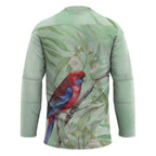 Australia Crimson Rosella Hockey Jersey Platycercus Elegans Eucalyptus Alba Watercolor - Aussie Hoodie