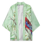 Australia Crimson Rosella Kimono Platycercus Elegans Eucalyptus Alba Watercolor - Aussie Hoodie