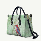 Australia Crimson Rosella Leather Bag Platycercus Elegans Eucalyptus Alba Watercolor - Aussie Hoodie
