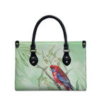Australia Crimson Rosella Leather Bag Platycercus Elegans Eucalyptus Alba Watercolor - Aussie Hoodie