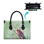 Australia Crimson Rosella Leather Bag Platycercus Elegans Eucalyptus Alba Watercolor - Aussie Hoodie