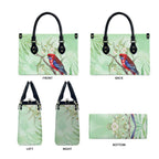Australia Crimson Rosella Leather Bag Platycercus Elegans Eucalyptus Alba Watercolor - Aussie Hoodie