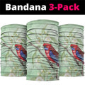 Australia Crimson Rosella Neck Gaiter Platycercus Elegans Eucalyptus Alba Watercolor - Aussie Hoodie
