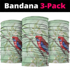 Australia Crimson Rosella Neck Gaiter Platycercus Elegans Eucalyptus Alba Watercolor - Aussie Hoodie