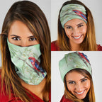 Australia Crimson Rosella Neck Gaiter Platycercus Elegans Eucalyptus Alba Watercolor - Aussie Hoodie
