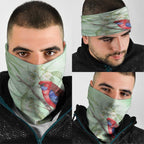 Australia Crimson Rosella Neck Gaiter Platycercus Elegans Eucalyptus Alba Watercolor - Aussie Hoodie