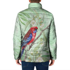 Australia Crimson Rosella Padded Jacket Platycercus Elegans Eucalyptus Alba Watercolor - Aussie Hoodie