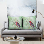 Australia Crimson Rosella Pillow Cover Platycercus Elegans Eucalyptus Alba Watercolor - Aussie Hoodie