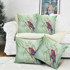 Australia Crimson Rosella Pillow Cover Platycercus Elegans Eucalyptus Alba Watercolor - Aussie Hoodie